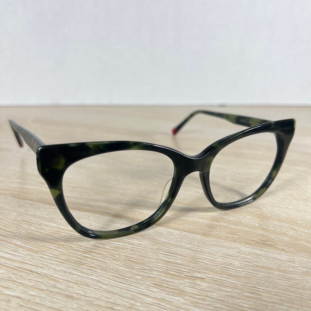 Christian Siriano Leona GRNTT Eyeglasses Green Black Tortoise 53-18-142